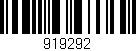 Código de barras (EAN, GTIN, SKU, ISBN): '919292'