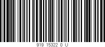Código de barras (EAN, GTIN, SKU, ISBN): '919_15322_0_U'