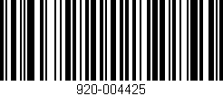 Código de barras (EAN, GTIN, SKU, ISBN): '920-004425'