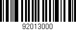 Código de barras (EAN, GTIN, SKU, ISBN): '92013000'