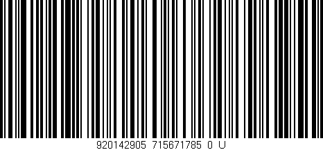 Código de barras (EAN, GTIN, SKU, ISBN): '920142905_715671785_0_U'