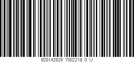 Código de barras (EAN, GTIN, SKU, ISBN): '920142929_7002219_0_U'