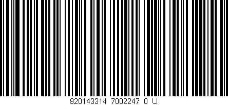 Código de barras (EAN, GTIN, SKU, ISBN): '920143314_7002247_0_U'