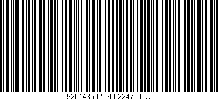 Código de barras (EAN, GTIN, SKU, ISBN): '920143502_7002247_0_U'