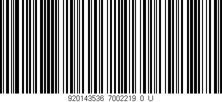 Código de barras (EAN, GTIN, SKU, ISBN): '920143536_7002219_0_U'