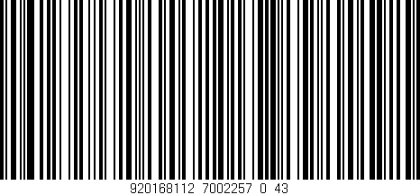 Código de barras (EAN, GTIN, SKU, ISBN): '920168112_7002257_0_43'