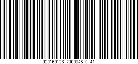 Código de barras (EAN, GTIN, SKU, ISBN): '920168126_7000945_0_41'