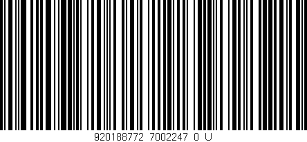 Código de barras (EAN, GTIN, SKU, ISBN): '920188772_7002247_0_U'