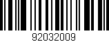 Código de barras (EAN, GTIN, SKU, ISBN): '92032009'