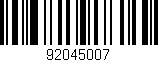 Código de barras (EAN, GTIN, SKU, ISBN): '92045007'