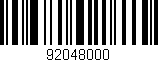 Código de barras (EAN, GTIN, SKU, ISBN): '92048000'