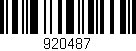 Código de barras (EAN, GTIN, SKU, ISBN): '920487'