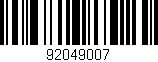 Código de barras (EAN, GTIN, SKU, ISBN): '92049007'