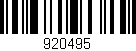 Código de barras (EAN, GTIN, SKU, ISBN): '920495'