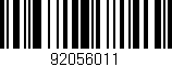 Código de barras (EAN, GTIN, SKU, ISBN): '92056011'