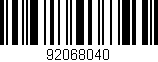 Código de barras (EAN, GTIN, SKU, ISBN): '92068040'