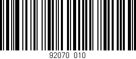 Código de barras (EAN, GTIN, SKU, ISBN): '92070/010'