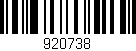 Código de barras (EAN, GTIN, SKU, ISBN): '920738'