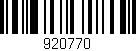 Código de barras (EAN, GTIN, SKU, ISBN): '920770'