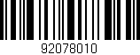 Código de barras (EAN, GTIN, SKU, ISBN): '92078010'