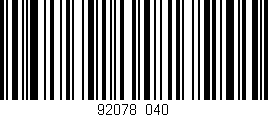 Código de barras (EAN, GTIN, SKU, ISBN): '92078/040'