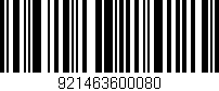 Código de barras (EAN, GTIN, SKU, ISBN): '921463600080'