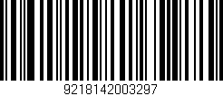 Código de barras (EAN, GTIN, SKU, ISBN): '9218142003297'