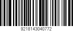 Código de barras (EAN, GTIN, SKU, ISBN): '9218143040772'