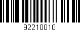 Código de barras (EAN, GTIN, SKU, ISBN): '92210010'