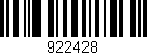Código de barras (EAN, GTIN, SKU, ISBN): '922428'