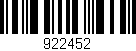 Código de barras (EAN, GTIN, SKU, ISBN): '922452'