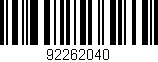Código de barras (EAN, GTIN, SKU, ISBN): '92262040'