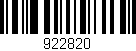Código de barras (EAN, GTIN, SKU, ISBN): '922820'