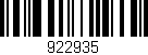 Código de barras (EAN, GTIN, SKU, ISBN): '922935'