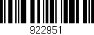 Código de barras (EAN, GTIN, SKU, ISBN): '922951'