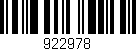 Código de barras (EAN, GTIN, SKU, ISBN): '922978'