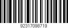 Código de barras (EAN, GTIN, SKU, ISBN): '92317098719'