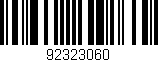 Código de barras (EAN, GTIN, SKU, ISBN): '92323060'