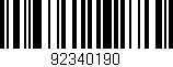 Código de barras (EAN, GTIN, SKU, ISBN): '92340190'