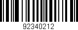 Código de barras (EAN, GTIN, SKU, ISBN): '92340212'