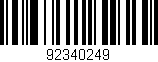 Código de barras (EAN, GTIN, SKU, ISBN): '92340249'