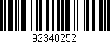 Código de barras (EAN, GTIN, SKU, ISBN): '92340252'