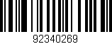 Código de barras (EAN, GTIN, SKU, ISBN): '92340269'