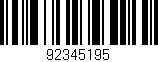 Código de barras (EAN, GTIN, SKU, ISBN): '92345195'
