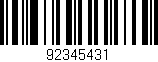 Código de barras (EAN, GTIN, SKU, ISBN): '92345431'