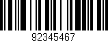 Código de barras (EAN, GTIN, SKU, ISBN): '92345467'