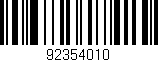 Código de barras (EAN, GTIN, SKU, ISBN): '92354010'