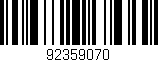 Código de barras (EAN, GTIN, SKU, ISBN): '92359070'