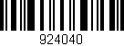 Código de barras (EAN, GTIN, SKU, ISBN): '924040'