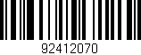 Código de barras (EAN, GTIN, SKU, ISBN): '92412070'